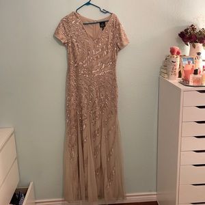 Rose gold/beige prom dress